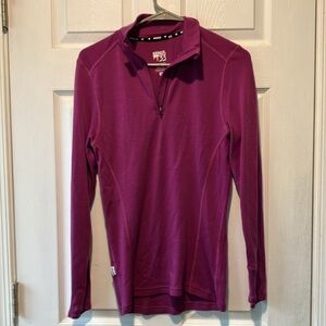 Minus 33 merino wool Purple Quarter-Zip Pullover medium